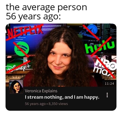 Streaming didnt exist in 1970